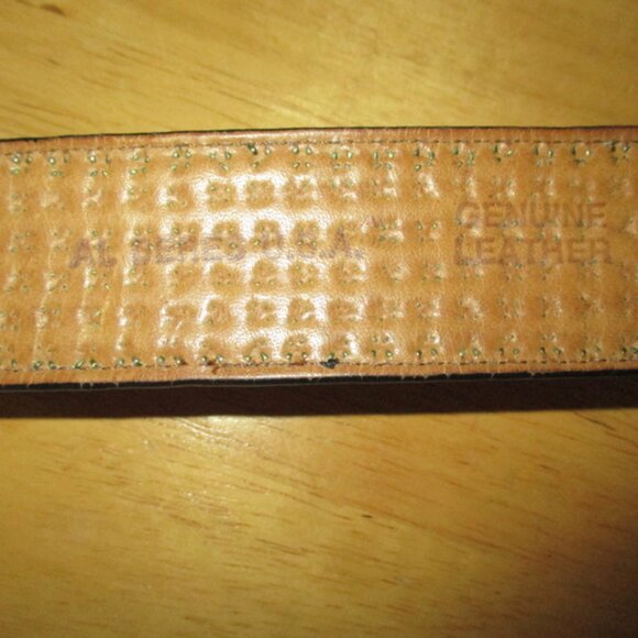 AL BERES USA Brown Studded Leather Belt
